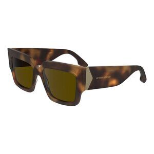 New VICTORIA BECKHAM Havana Square VB667S 215 Sunglasses Women
